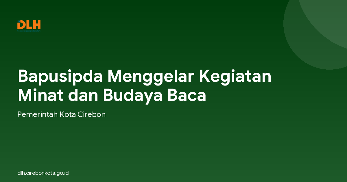 Bapusipda Menggelar Kegiatan Minat dan Budaya Baca