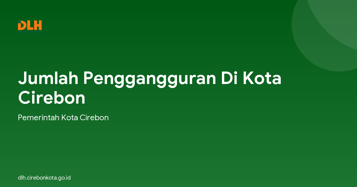 Jumlah Penggangguran Di Kota Cirebon
