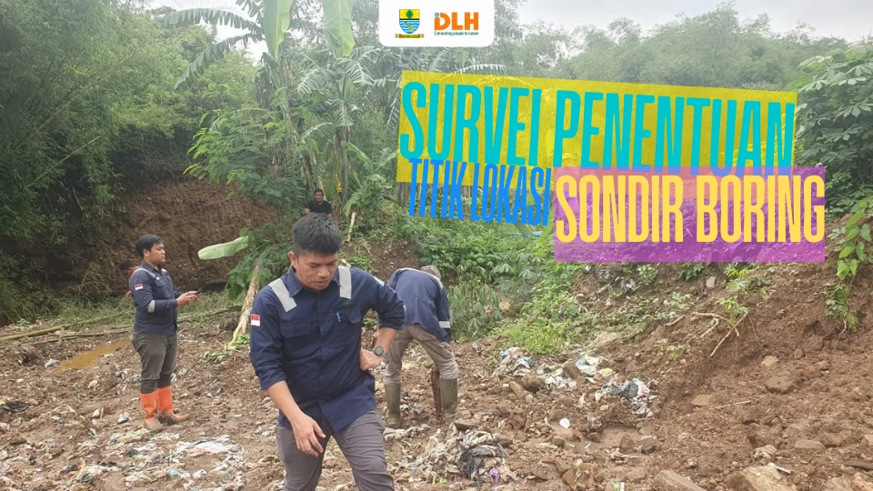Survey Penentuan Titik Lokasi Sondir Boring Calon Area Sanitary Landfill oleh DLH Kota Cirebon dan Konsultan di TPA Kopiluhur