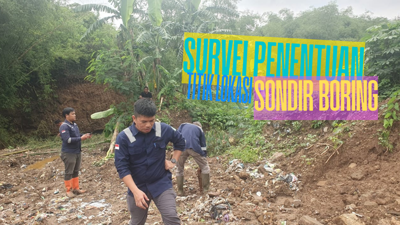 Survey Penentuan Titik Lokasi Sondir Boring Calon Area Sanitary Landfill oleh DLH Kota Cirebon dan Konsultan di TPA Kopiluhur
